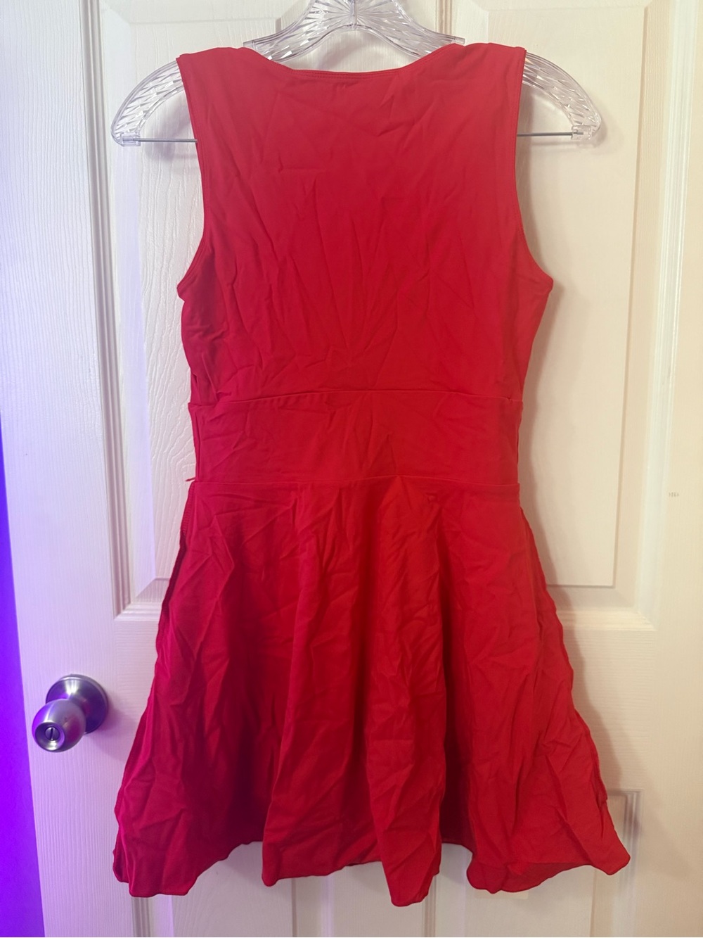 Sleeveless Red Fit-and-Flare Dress